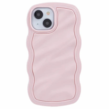 WT Series for iPhone 15 Case Wavy Edge TPU+PC Phone Cover