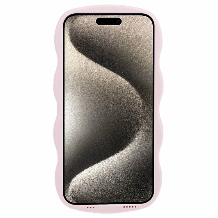 WT Series for iPhone 15 Case Wavy Edge TPU+PC Phone Cover