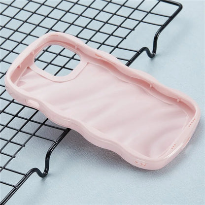 WT Series for iPhone 15 Case Wavy Edge TPU+PC Phone Cover