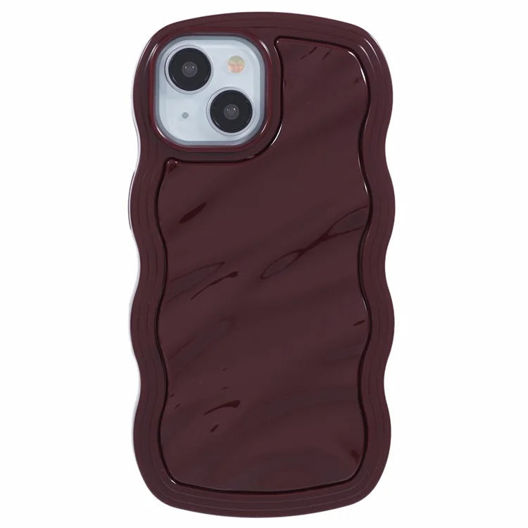 WT Series for iPhone 15 Case Wavy Edge TPU+PC Phone Cover
