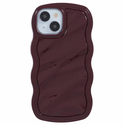 WT Series for iPhone 15 Case Wavy Edge TPU+PC Phone Cover
