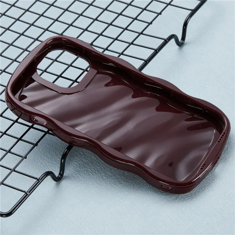 WT Series for iPhone 15 Case Wavy Edge TPU+PC Phone Cover