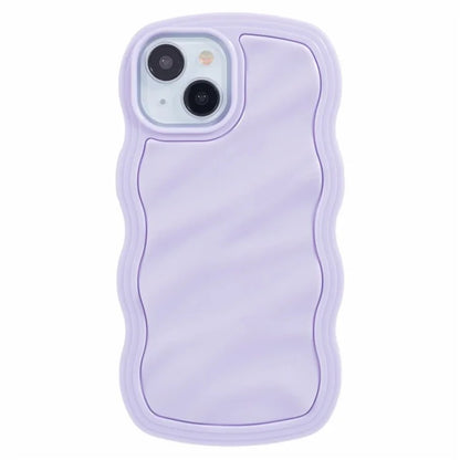 WT Series for iPhone 15 Case Wavy Edge TPU+PC Phone Cover