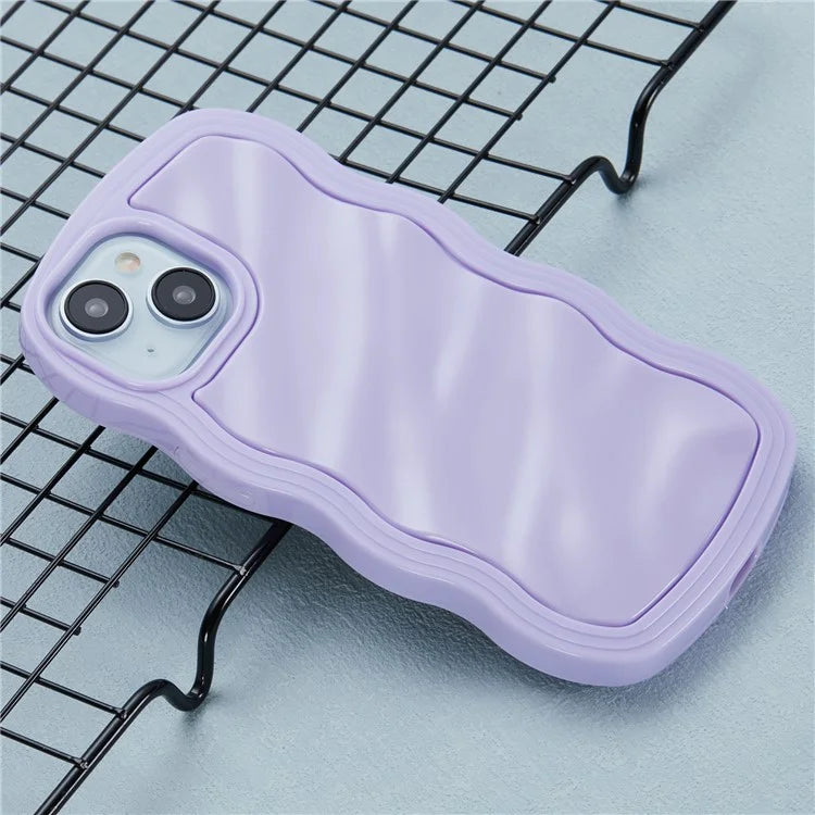 WT Series for iPhone 15 Case Wavy Edge TPU+PC Phone Cover