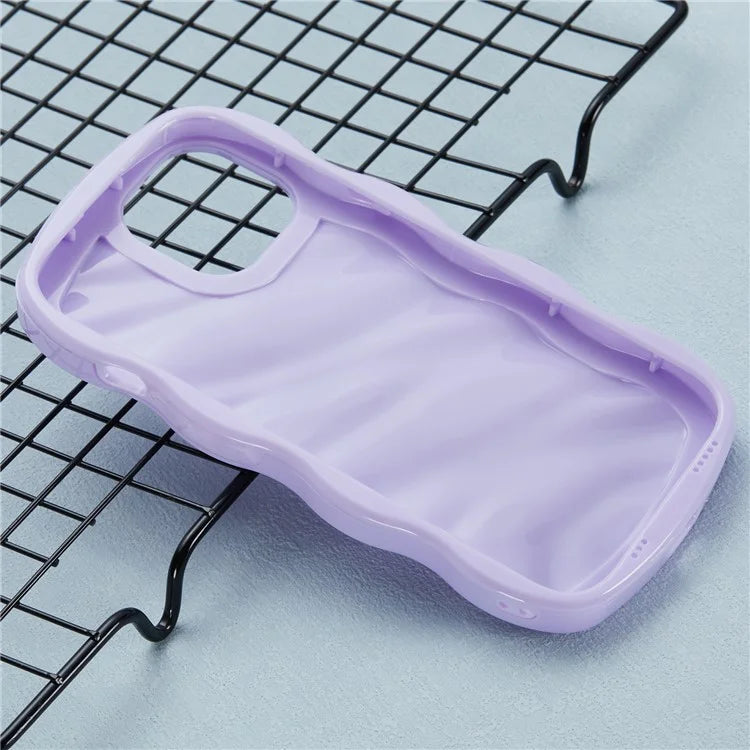 WT Series for iPhone 15 Case Wavy Edge TPU+PC Phone Cover