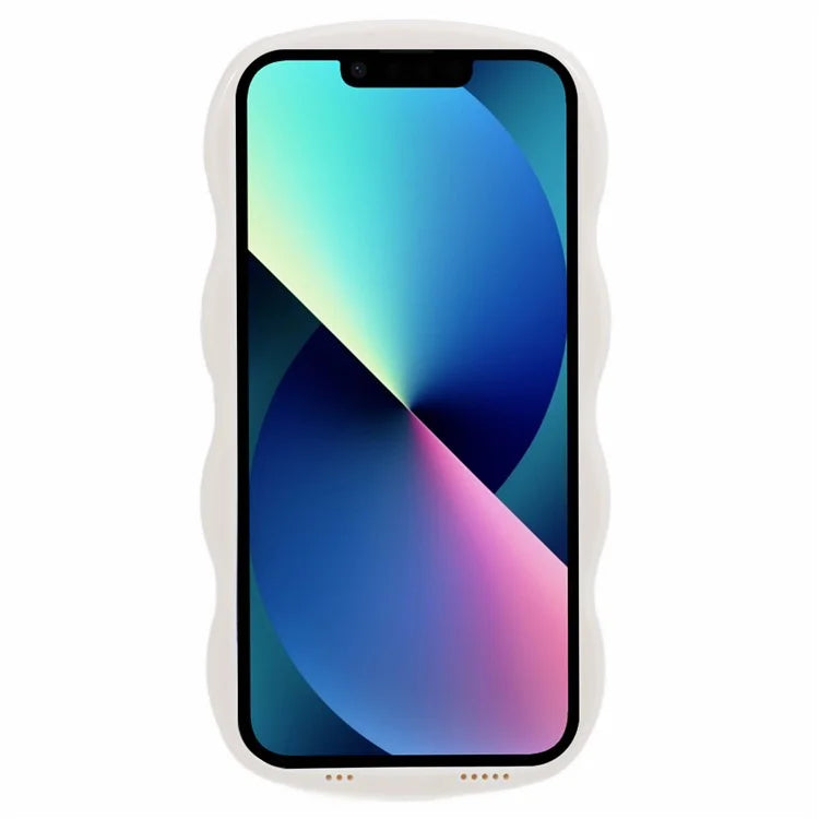 WT Series for iPhone 13 Case with Wavy Edge Hard PC Soft TPU Protection Cover