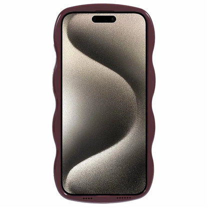 WT Series for iPhone 15 Pro Wavy Shape Phone Case PC+TPU Protective Cover