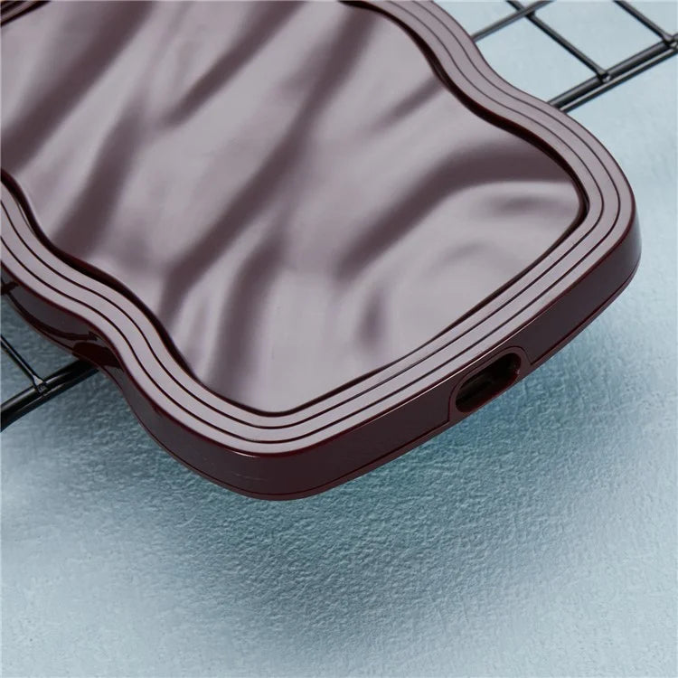 WT Series for iPhone 15 Pro Wavy Shape Phone Case PC+TPU Protective Cover