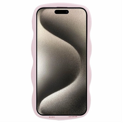 WT Series for iPhone 15 Pro Wavy Shape Phone Case PC+TPU Protective Cover