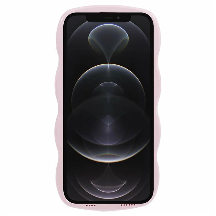 WT Series for iPhone 12 / 12 Pro Case Wavy Edge Shockproof TPU+PC Phone Cover
