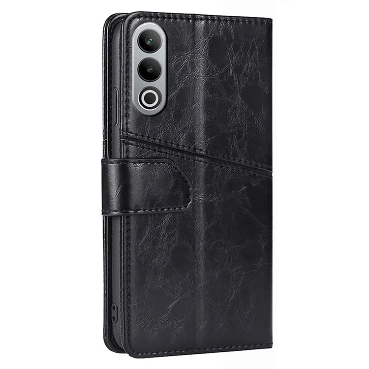 For OnePlus Nord CE4 5G Phone Case Geometric Splicing Leather Wallet Cover