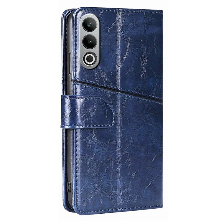 For OnePlus Nord CE4 5G Phone Case Geometric Splicing Leather Wallet Cover