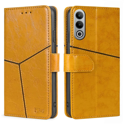 For OnePlus Nord CE4 5G Phone Case Geometric Splicing Leather Wallet Cover