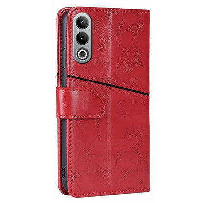 For OnePlus Nord CE4 5G Phone Case Geometric Splicing Leather Wallet Cover