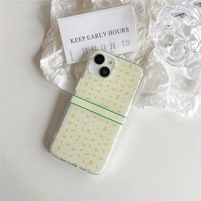 For iPhone 15 Case IMD Floral Pattern Back Protector TPU Phone Cover