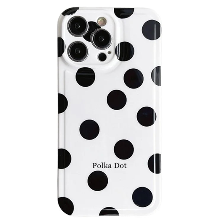 For iPhone 15 Pro Max Case Air Cushion IMD Polka Dot TPU Cell Phone Cover