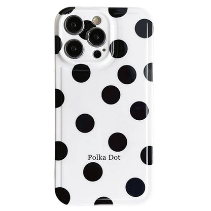 For iPhone 15 Pro Max Case Air Cushion IMD Polka Dot TPU Cell Phone Cover
