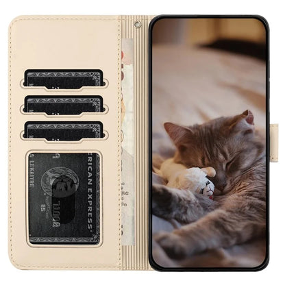 For Xiaomi Redmi Note 13 Pro 4G / Poco M6 Pro 4G Magnetic Phone Case Wall Cats Pattern Imprinted Leather Cover