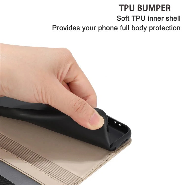 For Xiaomi Redmi Note 13 Pro 4G / Poco M6 Pro 4G Magnetic Phone Case Wall Cats Pattern Imprinted Leather Cover