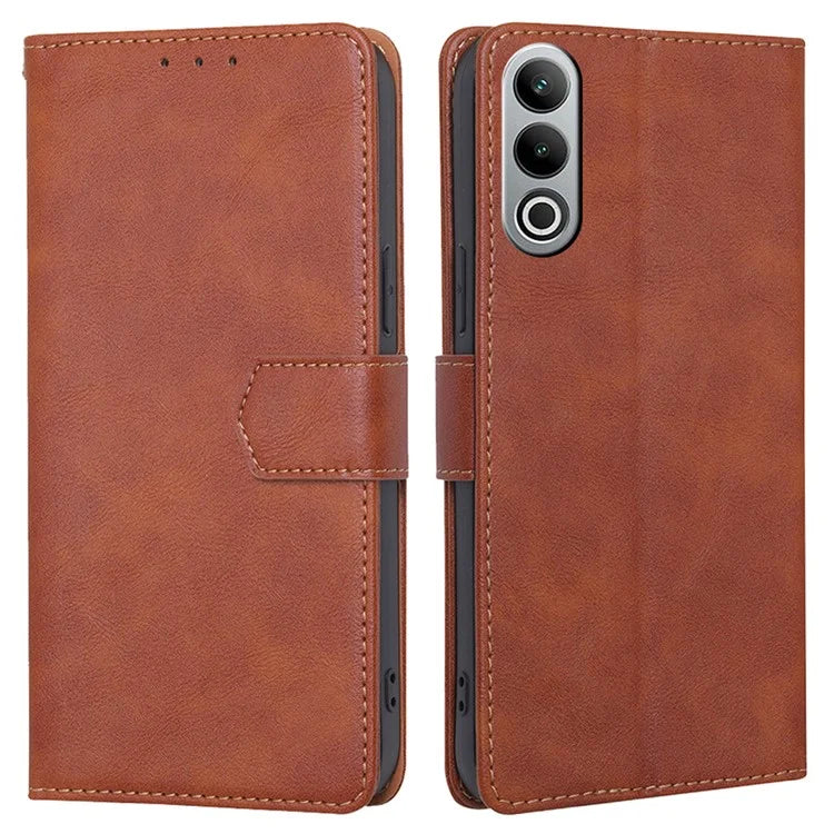 For OnePlus Nord CE4 5G Case RFID Blocking Leather Cover Cowhide Texture Phone Shell