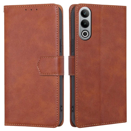 For OnePlus Nord CE4 5G Case RFID Blocking Leather Cover Cowhide Texture Phone Shell