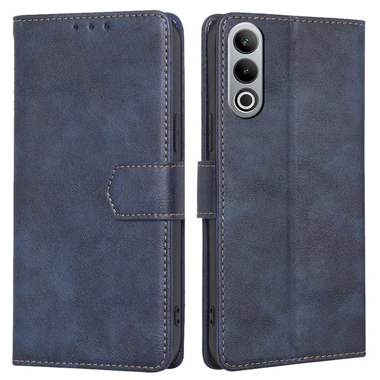For OnePlus Nord CE4 5G Case RFID Blocking Leather Cover Cowhide Texture Phone Shell