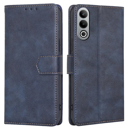 For OnePlus Nord CE4 5G Case RFID Blocking Leather Cover Cowhide Texture Phone Shell