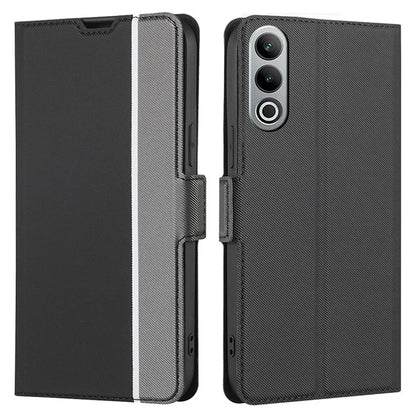 For OnePlus Nord CE4 5G Case Leather Card Holders Twill Texture Phone Protective Cover