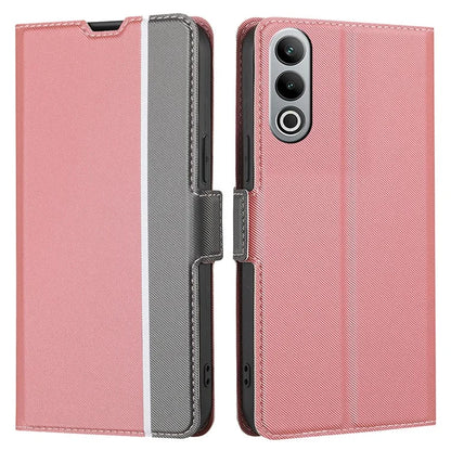 For OnePlus Nord CE4 5G Case Leather Card Holders Twill Texture Phone Protective Cover