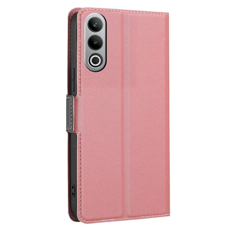 For OnePlus Nord CE4 5G Case Leather Card Holders Twill Texture Phone Protective Cover