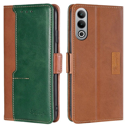 For OnePlus Nord CE4 5G Wholesale Phone Cases Color Splicing Leather Wallet Cover