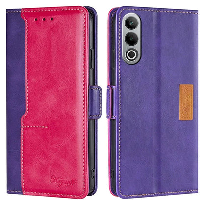 For OnePlus Nord CE4 5G Wholesale Phone Cases Color Splicing Leather Wallet Cover