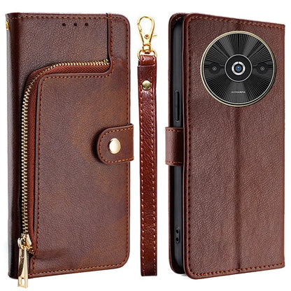 For Xiaomi Redmi A3 / Poco C61 4G Case PU Leather Phone Bag Zipper Pocket Wallet