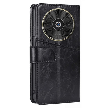 For Xiaomi Redmi A3 / Poco C61 4G Case Geometric PU Leather Card Slots Folding Stand Phone Cover