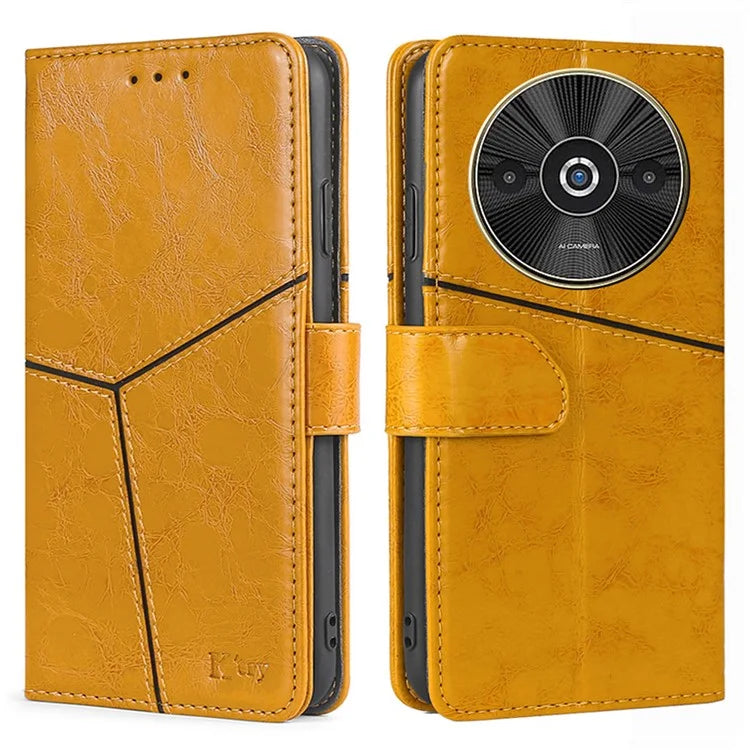 For Xiaomi Redmi A3 / Poco C61 4G Case Geometric PU Leather Card Slots Folding Stand Phone Cover
