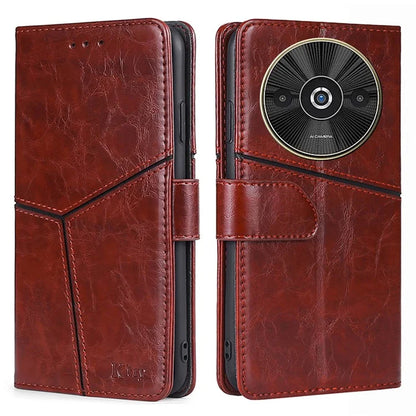 For Xiaomi Redmi A3 / Poco C61 4G Case Geometric PU Leather Card Slots Folding Stand Phone Cover