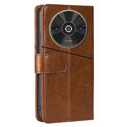 For Xiaomi Redmi A3 / Poco C61 4G Case Geometric PU Leather Card Slots Folding Stand Phone Cover