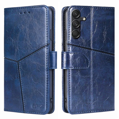 For Samsung Galaxy M55 5G / C55 5G / F55 5G Case PU Leather Geometric Splicing Handbag Stand Phone Cover