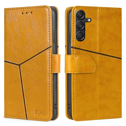 For Samsung Galaxy M55 5G / C55 5G / F55 5G Case PU Leather Geometric Splicing Handbag Stand Phone Cover
