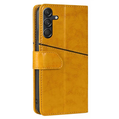 For Samsung Galaxy M55 5G / C55 5G / F55 5G Case PU Leather Geometric Splicing Handbag Stand Phone Cover