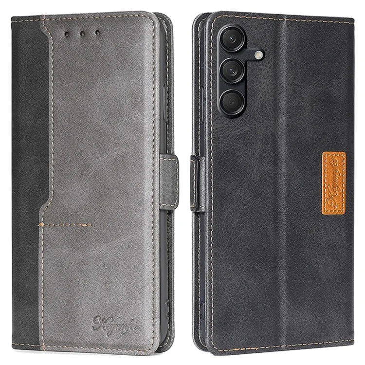 For Samsung Galaxy M55 5G / C55 5G / F55 5G Case Dual Color Splicing Leather Wallet Phone Cover