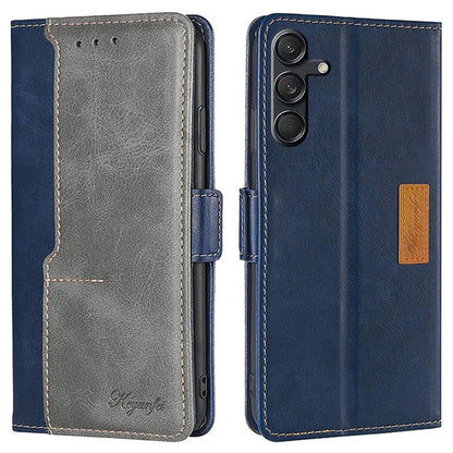 For Samsung Galaxy M55 5G / C55 5G / F55 5G Case Dual Color Splicing Leather Wallet Phone Cover