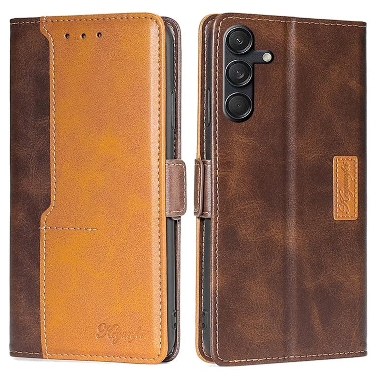For Samsung Galaxy M55 5G / C55 5G / F55 5G Case Dual Color Splicing Leather Wallet Phone Cover