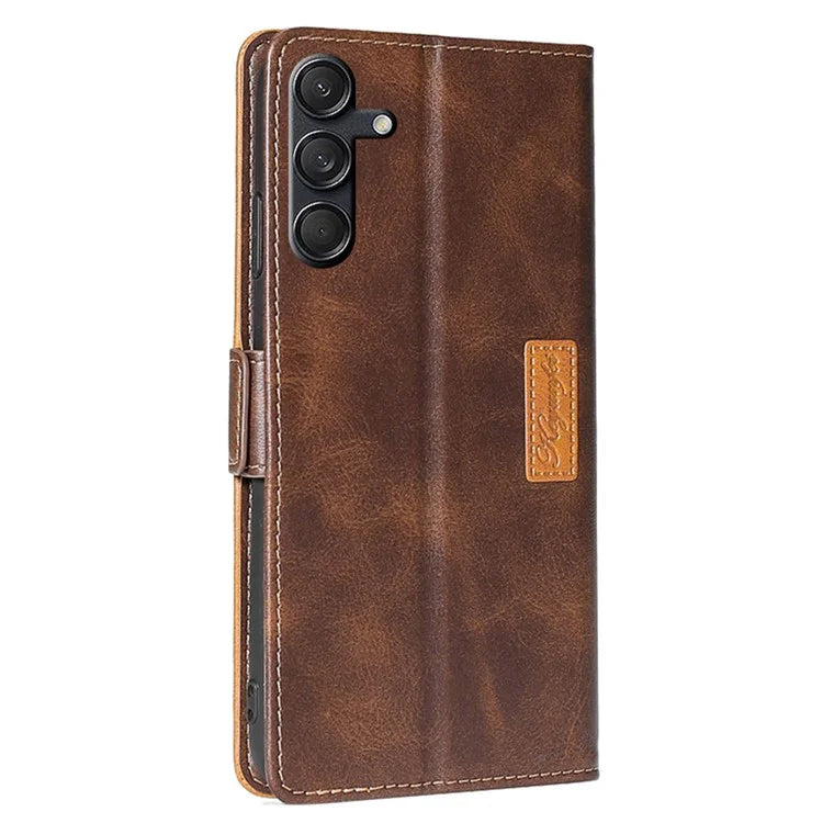 For Samsung Galaxy M55 5G / C55 5G / F55 5G Case Dual Color Splicing Leather Wallet Phone Cover