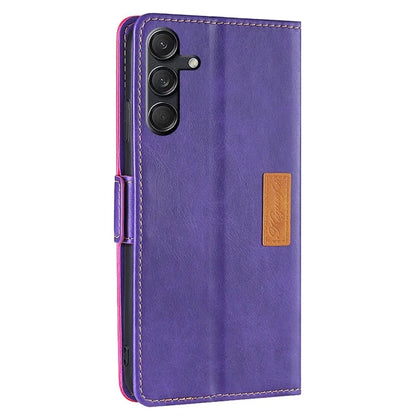 For Samsung Galaxy M55 5G / C55 5G / F55 5G Case Dual Color Splicing Leather Wallet Phone Cover