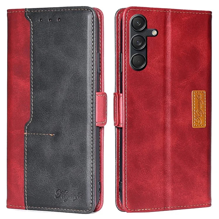 For Samsung Galaxy M55 5G / C55 5G / F55 5G Case Dual Color Splicing Leather Wallet Phone Cover