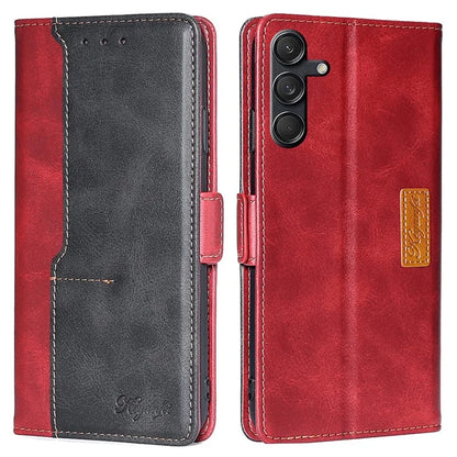 For Samsung Galaxy M55 5G / C55 5G / F55 5G Case Dual Color Splicing Leather Wallet Phone Cover
