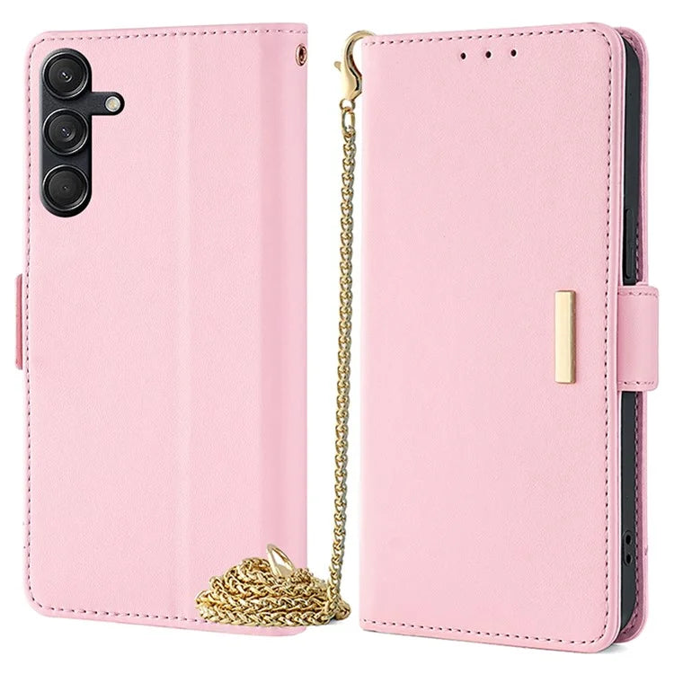 For Samsung Galaxy M55 5G / C55 5G / F55 5G Cover RFID Blocking Phone Wallet Protective Shell with 2 Straps