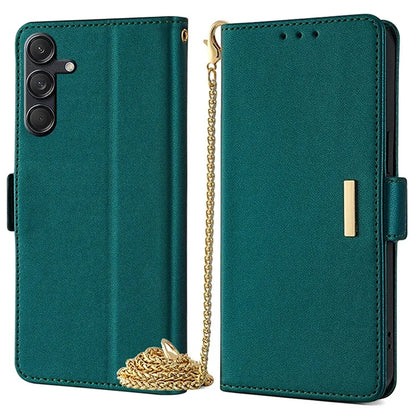 For Samsung Galaxy M55 5G / C55 5G / F55 5G Cover RFID Blocking Phone Wallet Protective Shell with 2 Straps