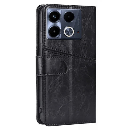 For Infinix Note 40 Case PU Leather Geometric Splicing Wallet Phone Cover